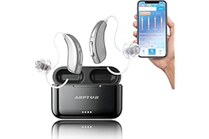 ARPTUR Rechargeable Bluetooth Hearing Aids for Seniors - APP Controlled, Noise Cancelling, Wireless Music Streaming, Hands-Free Phone Calls, OTC Hearing Devices (Platinum)