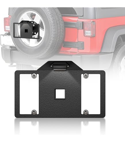Jeep Wrangler License Plate Bracket With Lamp (07-18 Jeep Wrangler JK