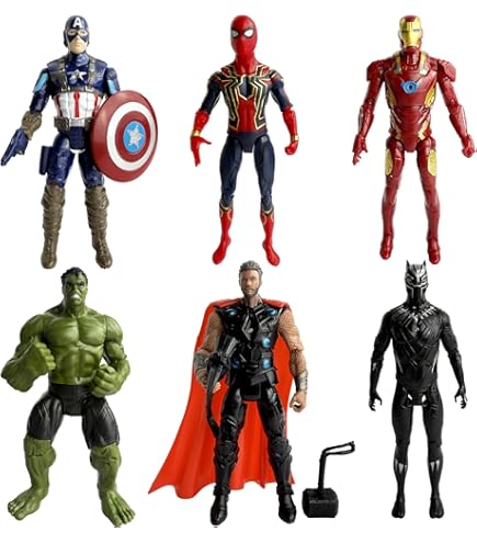 Amazon.com: Marvel Avengers Action Figures - Iron Man, Hulk, Black