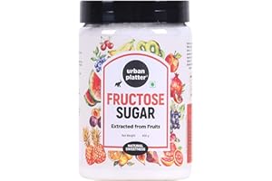 Urban Platter Pure Fructose Sugar, 400g / 14.11oz [Fruit-Based, Finely Granulated & Free-Flowing Sugar]