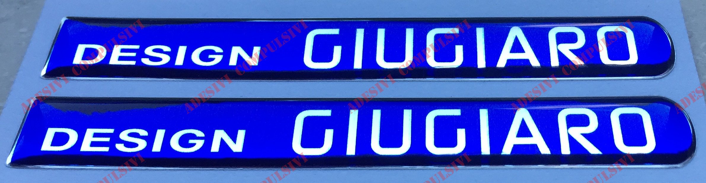 Adesivi Compulsivi GIUGIARO Logo Design Coat of Arms - Pair of Resin Stickers