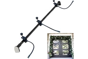 DIZORP Double Door Christmas Decoration Hanger, Front Door Garland Hanger, Metal, Adjustable 32"-80", Holds Up to 20 lbs, Fits Drywall, No Screws, Drilling, Easy Assembly, for Front Door & Outdoor (Black)