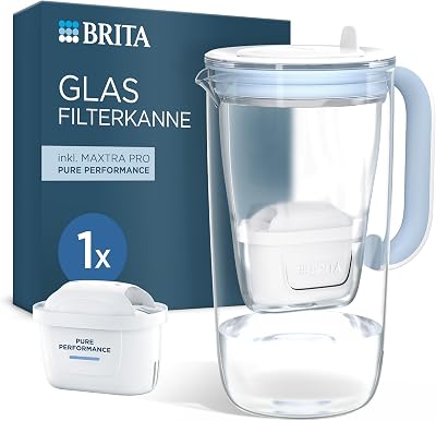 MAXTRA Glas-Wasserfilter-Kanne, 1x Pure Performance Kartusche