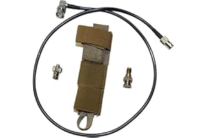 TIGRETT OUTDOORS LLC Tactical Antenna Relocation Kit – Enhanced Signal & Mobility – Chest Rig & Backpack Compatible – Durable, Lightweight & Weather-Resistant – Ideal for Military, Outdoor Use (Brown, 32" Cable)