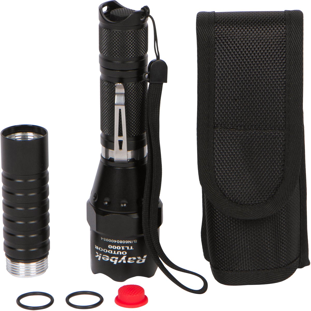 1000 Lumen Police And Firefighter Tactical Flashlight With Holster