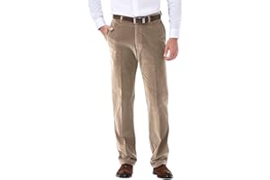 Haggar Mens Men's Classic Fit Stretch Corduroy Pant