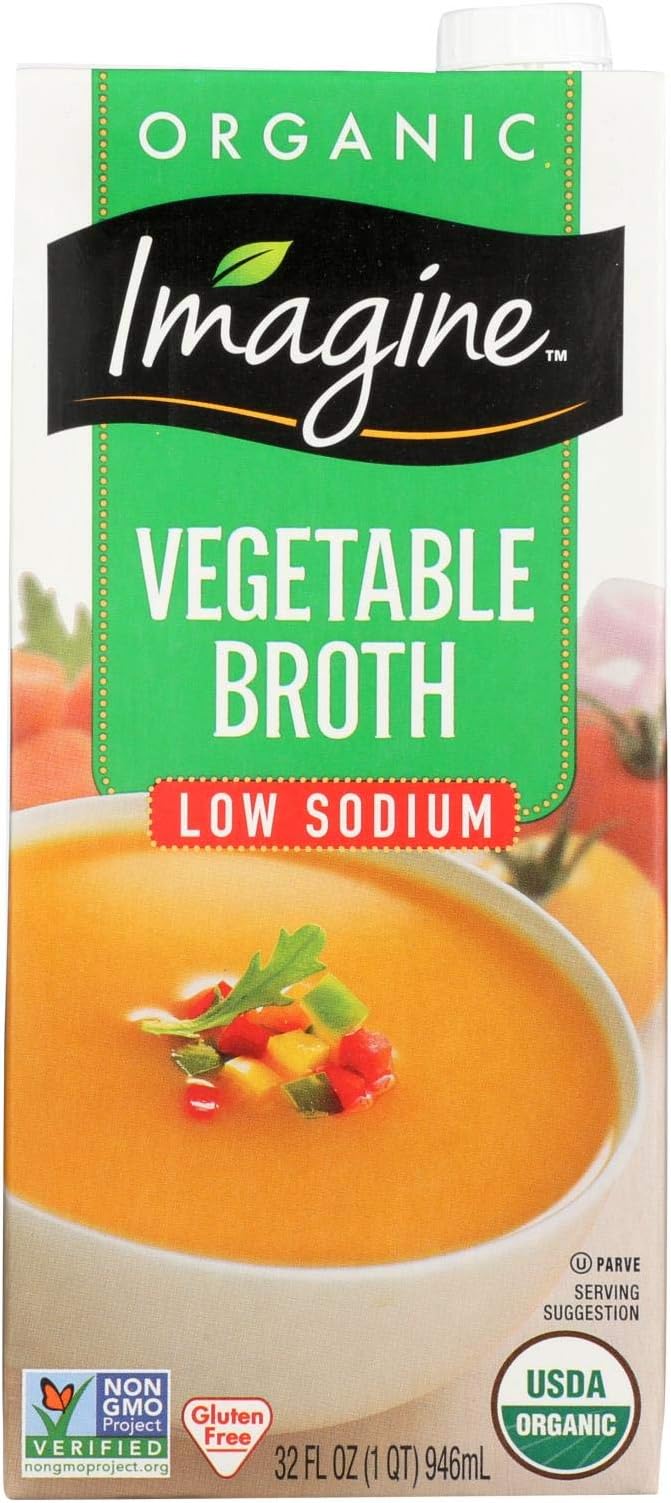 Imagine Foods Vegetable Broth Low Sodium Case of 12