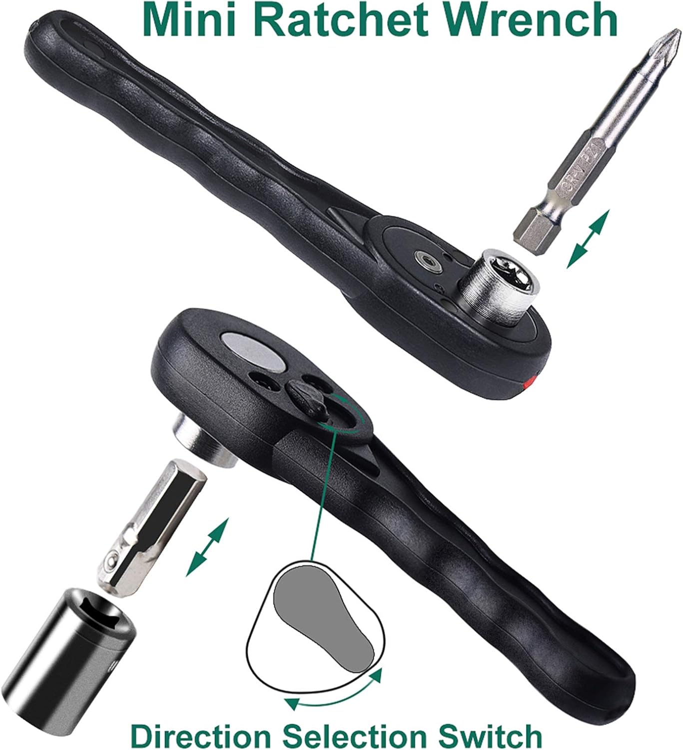 Cordless Screwdriver 6 N.m, HYCHIKA 3.6V 2.0Ah Electric Screwdriver Rechargeable Screw Gun, Front LED and Rear Flashlight, Ratchet Wrench, DC Charging with USB Cable, 36pcs Accessories, Carrying Box: Home Improvement
