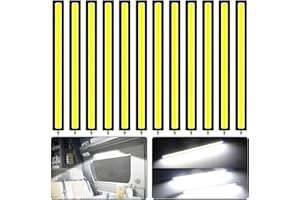 Linkstyle 12PCS 12V LED Interior Light Bar, Waterproof 28 LEDs COB Strip Light Super Bright Lights for Truck Boat Bike RV, White