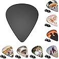 Custom Guitar Pick Personalized Guitar Picks Add Your Own Text Image Logo Customized Guitar 6 Picks Gift for Guitar Players,0.71mm(Double Sided Printing) No Custom