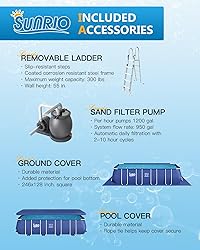 Sunrio 18'*9'*52" Rectangular Above Ground Swimming