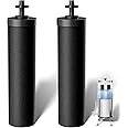Xmntdo Water Filter Replacement for Berkey® BB9-2 Water Filter System, 2 Black Purification Elements Activated Carbon Filters Compatible with Berkey® Gravity Water Filtration System.2 Pack