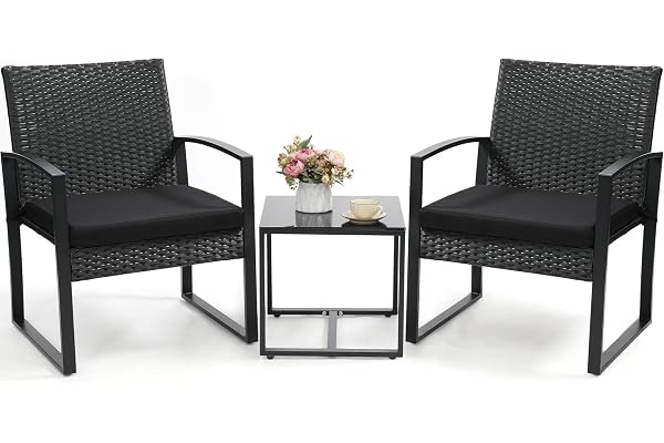 Murago Outdoor 3-Piece Wicker Bistro Set