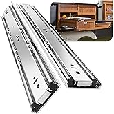 BAIDICE 1 Pair Heavy Duty Drawer Slides 12 14 16 18 20 22 24 26 28 30 32 34 36 38 40 Inch 150 lb Load Capacity Side Mount Full Extension Ball Bearing Rail Runner(Without Lock,12 inch)