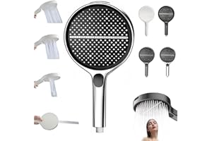 2025 New HydroEase Air-Boost 5.9" High-Pressure Handheld Shower Head with 4 Spray Modes, Adjustable Angle Upgrade High-End Pr