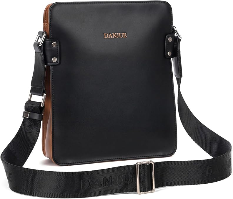 Amazon Danjue 本物 正規品 斜めがけバッグ メンズ 皮 本革 天然皮革 レザー ショルダーバッグ メンズ 斜めがけ ブランド メンズバッグ Ipad収納 自立可 02 3 黒 Danjue ショルダーバッグ