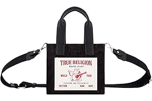 True Religion Tote Bag, Women's Mini Travel Shoulder Bag with Adjustable Strap