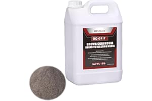 HDURCIR Brown Corundum Abrasive Blasting Media (Brown Aluminum Oxide) 12LBS 100GRIT Medium to Fine Sand Blasting Abrasive Media for Blasting Cabinet or Blasting Guns