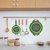 Xiaomoyu 2 Pcs Collapsible Colander with Handle Silicone Drain Basket view 7