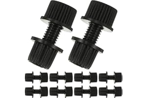 Parliky 16pcs Nylon License Plate Screws Bolts Nuts Kit for Motorcycle Motorbike Plate Retainer Fasteners