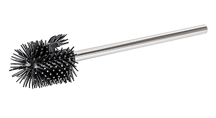 Wenko 21800100 WC Ersatzbürste mit Randreiniger, 7,5 x 35 x 7,5 cm, Edelstahlstiel, Edelstahl rostfrei, Glänzend, Silikon