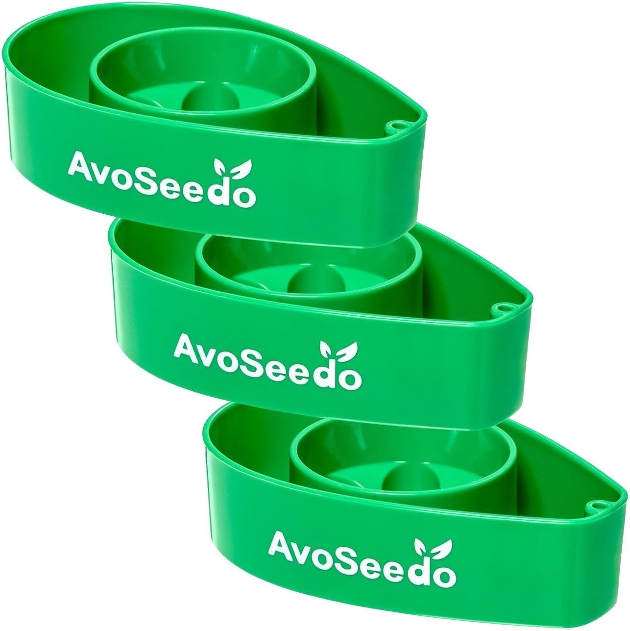 AvoSeedo Bowl, Perfect Avocado Tree Growing Kit for Every Avocado Lover – Green, 3-Pack