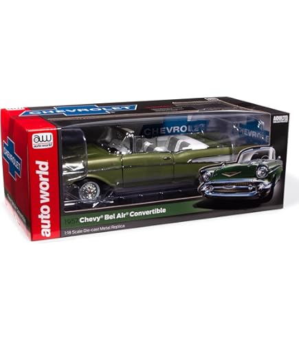 Amazon.com: 1957 Chevy Bel Air Hard Top Green 1/18 Diecast