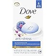 Dove Beauty Bar Soap for Relaxed skin, Anti-Stress Blue Chamomile & Oat Milk, Calms dry Skin 106g (Pack of 6 bars)