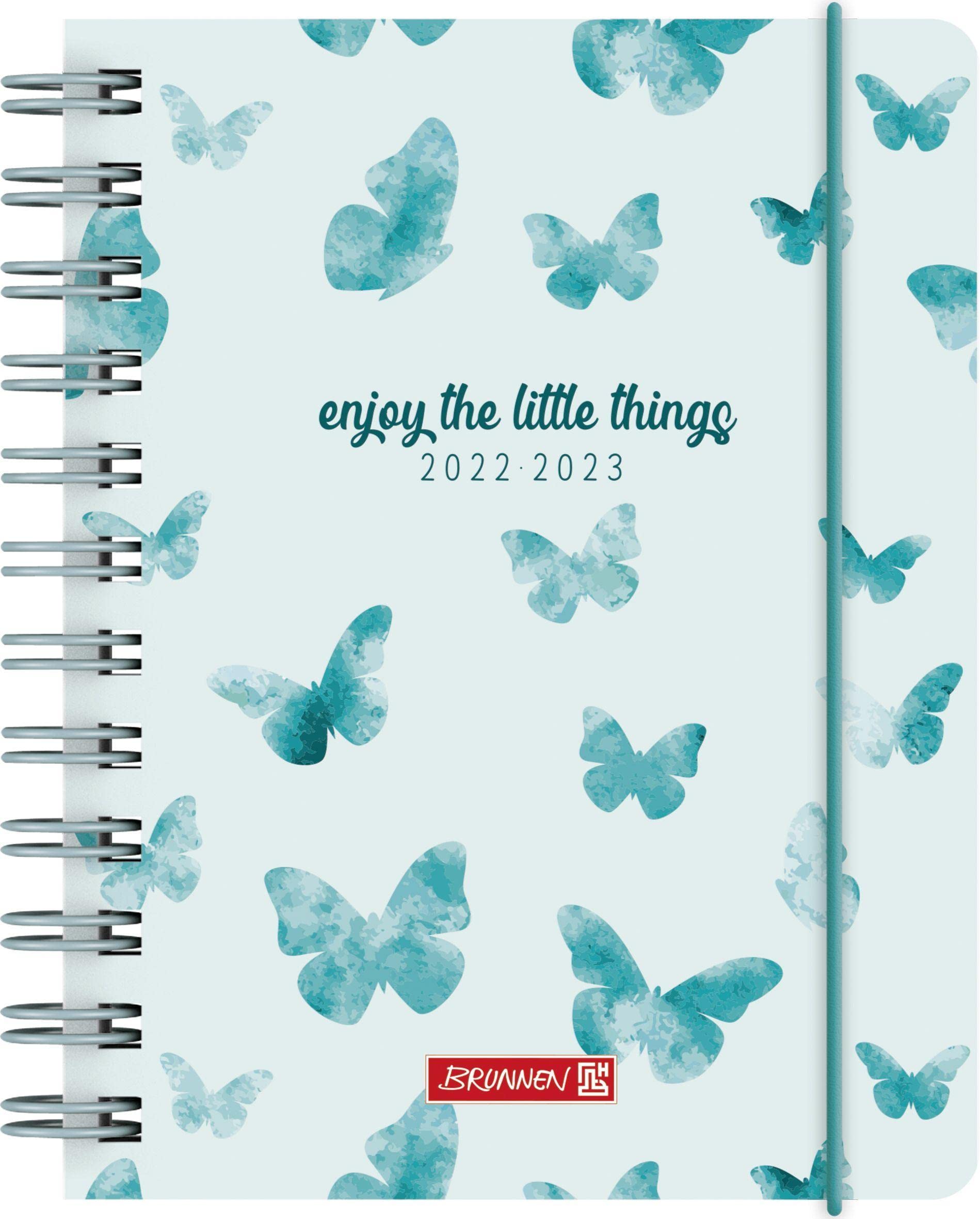 Brunnen Academic Diary "Butterfly" 2022/2023 A6 1 Page = 1 Day 1 Page = 1 Day Sat + Sun on One Page 1071755043 Butterfly Design