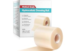 Hydrocolloid Roll for Wound Care, Trimmable Size, Self-Adhesive, Super Absorbent, Soft, Breathable & Waterproof, Extra Large 