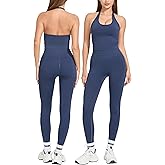 MOOSLOVER Women 2 Piece Workout Sets Halter Sports Bra Butt Lifting Leggings Gym Yoga Outfits