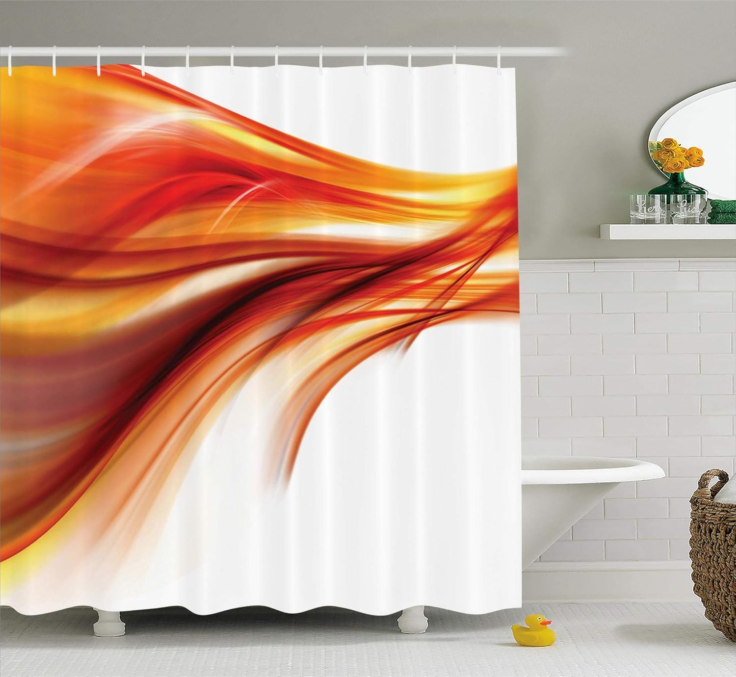 Amazon Com Ambesonne Abstract Shower Curtain Modern Contemporary