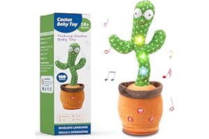 Invasgi Dancing Talking Cactus Toy, Baby Toys Stocking Stuffers Boys Girls Interactive Mimicking Singing Repeating Cactus, Baby Toys Gifts for Christmas Birthday Easter