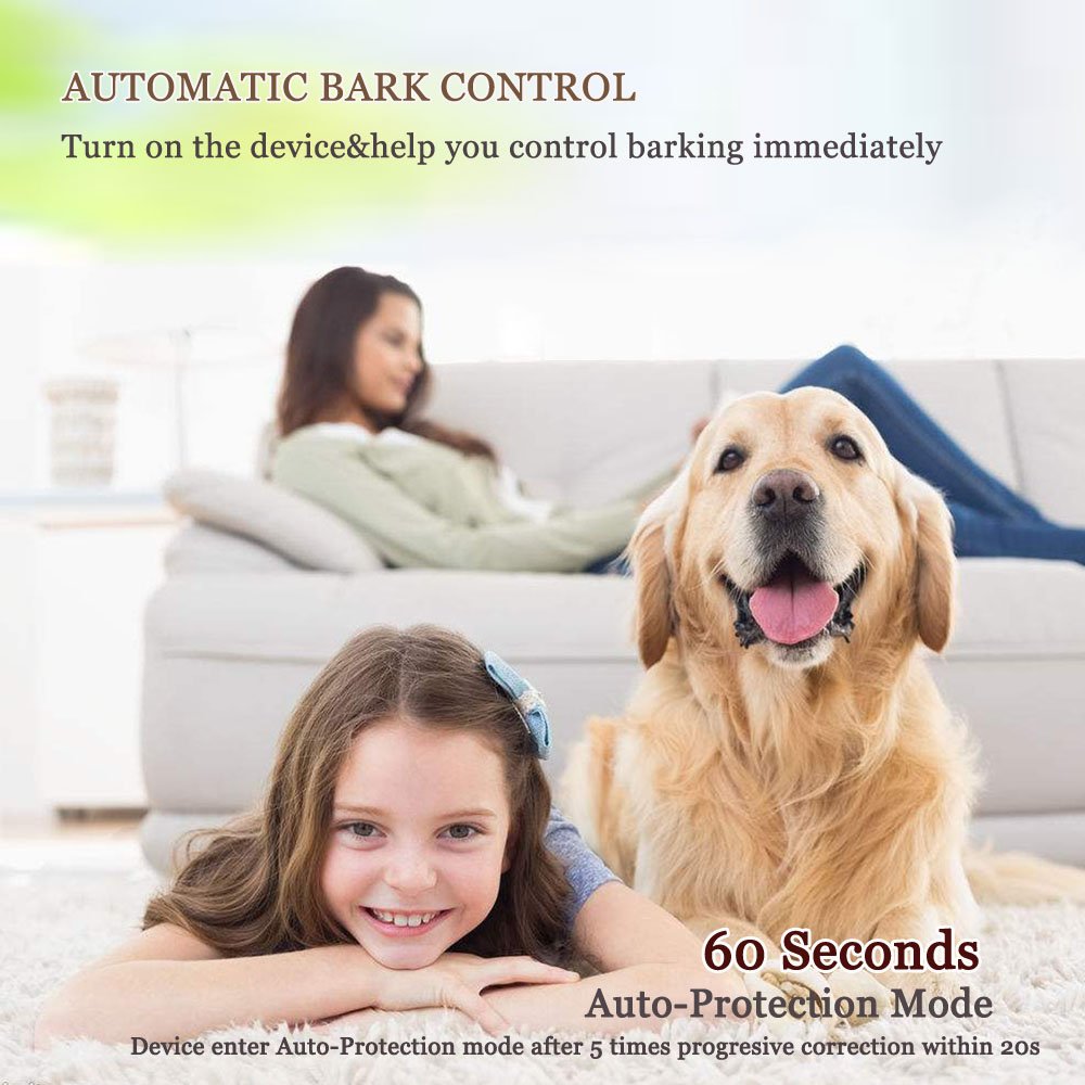 Anti Bark Collar Dog Training - Rechargeable Dog Stop Barking Devices for Small Medium Large Dogs with Beep Vibration Harmless Shock, No Barking Control, Five Sensitivity levels, Safe Pet Waterproof