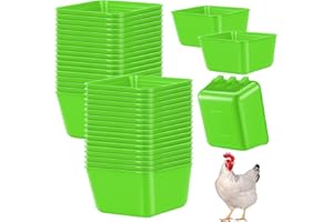 Maxdot 20 Pcs Cage Cups Chicken Feeder Waterer 16 oz Birds Feeders Hanging Bunny Cage Chicken Water Bowl for Pet Parrot Rooster Parakeet Gamefowl Poultry Pigeon Wire Hutch(Green)