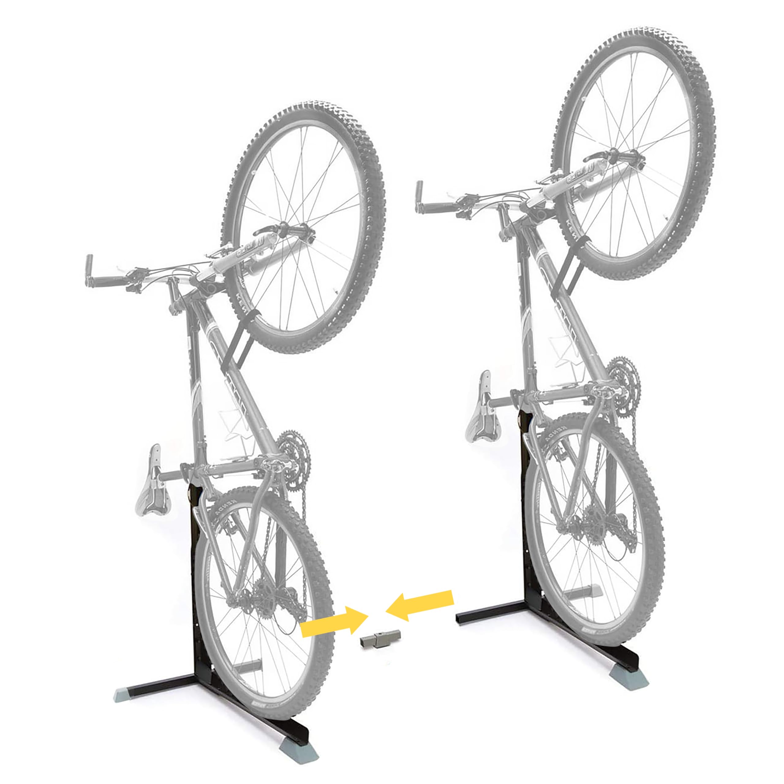 Bike Nook Stand & Vertical Storage Rack - 2 Pack - The Original Vertical Bicycle Floor Stand for Garage Storage and Indoor and Outdoor use, No Drilling Required