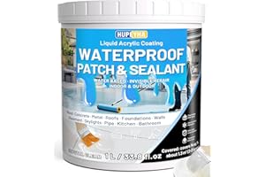 Hupeyna Liquid Waterproof Sealant, Invisible Water Proof Agent, Anti-Leakage Repairing Transparent Waterproof Coating, Indoor and Outdoor Water-Based Waterproofing Glue 1L