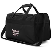 Reebok Compact Carry On Gym Duffle Bag for Women &amp; Men, Adjustable Strap | Spacious Main Compartment with Interior &amp; Exterior Pockets, Lightweight, Adjustable Strap, Workout to Weekend Ready
