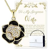 Lumirra Anniversary Jewelry Gifts for Wife from Husband, Wife Birthday Gift Ideas, 18K Gold Flower Pendant Necklace for Women | Romantic Gift for Her | Best Jewelry Presents for Christmas/Valentine
