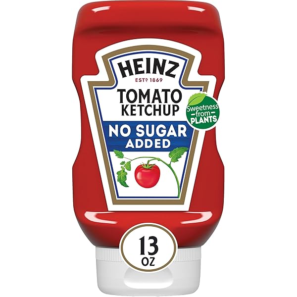 HEINZ TOMATO KETCHUP WITH NO SUGAR ADDED, 13...