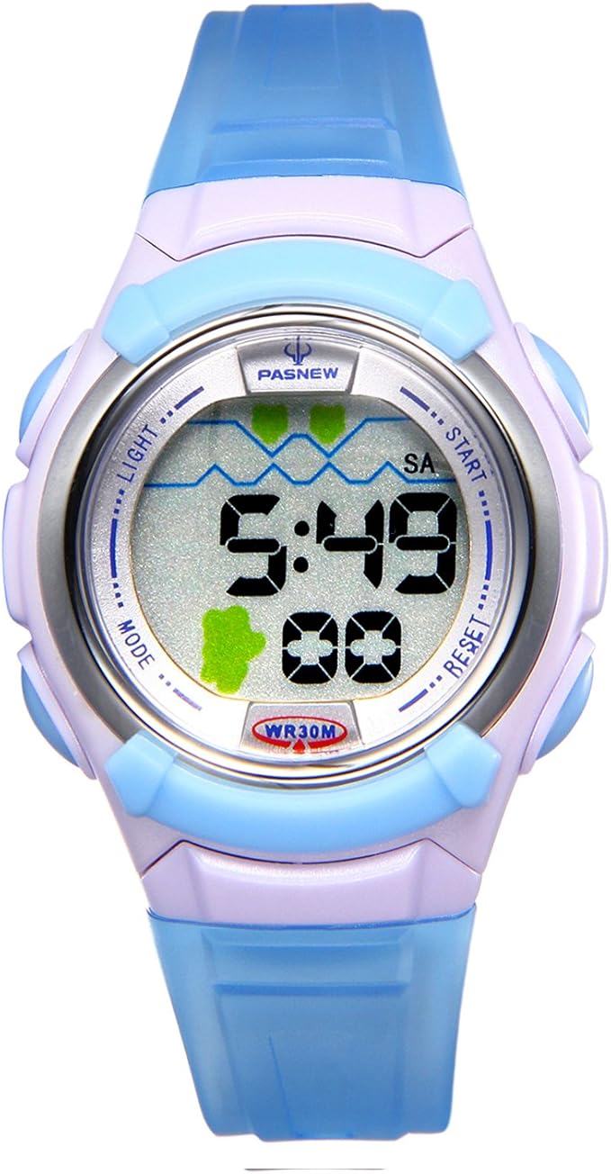 Amazon Jewelrywe ファション 子供腕時計 スポーツウオッチ シンプル 可愛い デジタル表示 カレンダー付き 多機能 ブルー レディース腕時計 腕時計 通販