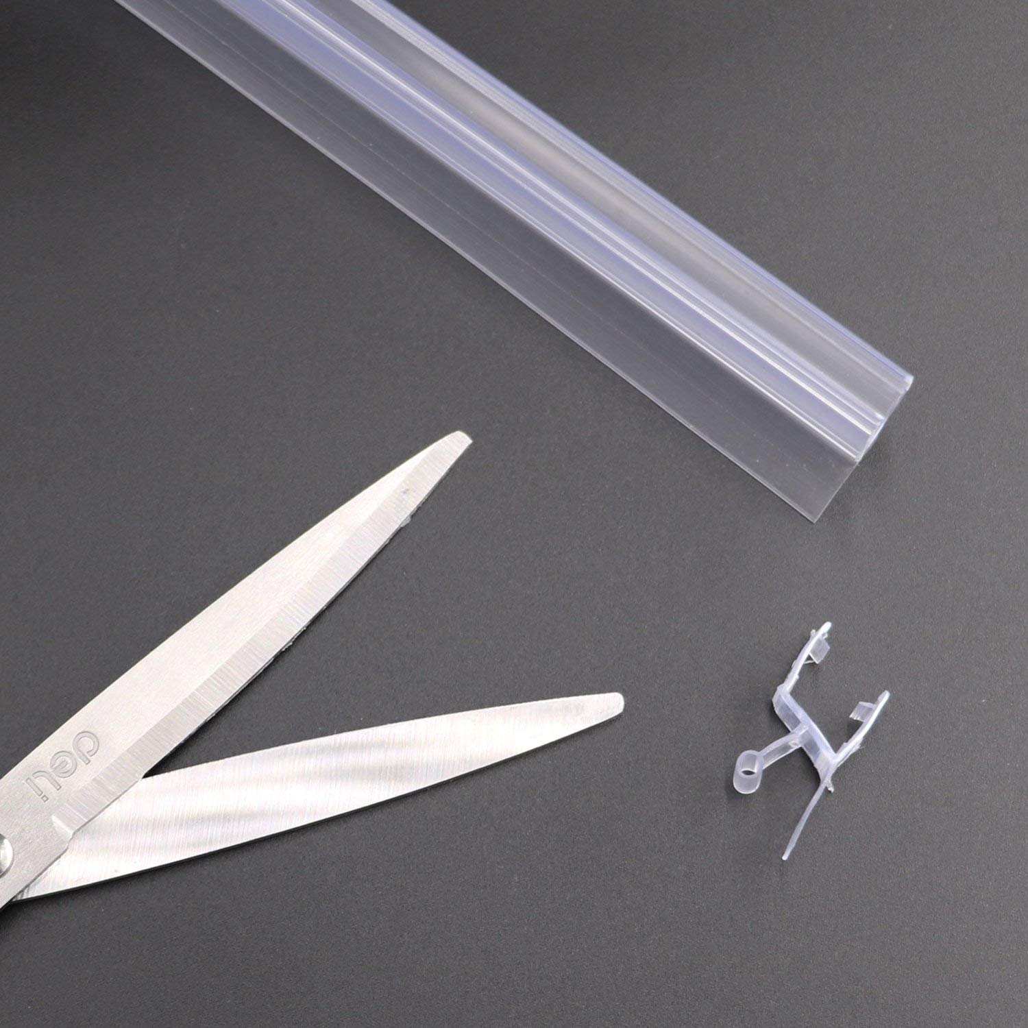 TONYRENA Frameless Shower Door Bottom Sweep With Drip Rail For 1/2Inch