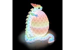 UXBSTM 3D Printed Dragon Eggs with Dragon Inside, Mystery Crystal Dragon Easter Egg Fillers Toys, Articulated Fidget 3D Printed Animals, Surprise Gift, Christmas Toy 2025