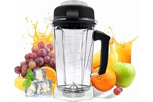 FENLUQI For Vitamix Blender Pitcher 64oz, Replace 5000 5200 5500 6300 7500 Pro200 500 750 Vita-Prep vm0101 vm0102 vm0103 E310 320, asy172 Classic/Commercial series etc Pitcher Jar Cup, 3-Year Warranty