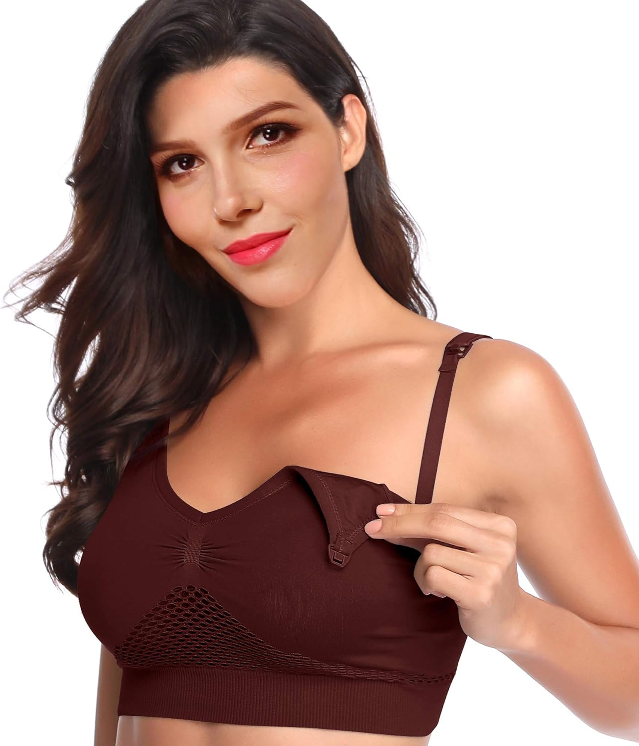 GXXGE Womens Push Up Nursing Bra Seamless Maternity Bra Sleeping Maternity Bralette for