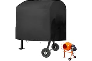 FEIJAZUM Concrete Mixer Cover Outdoor, Dust Cover for 5.0 Cubic Feet Cement Mixers, Made of Heavy-Duty 600D Oxford, All Weather Cement Mixer Covers (L 130cm x W 80cm x H 110cm)