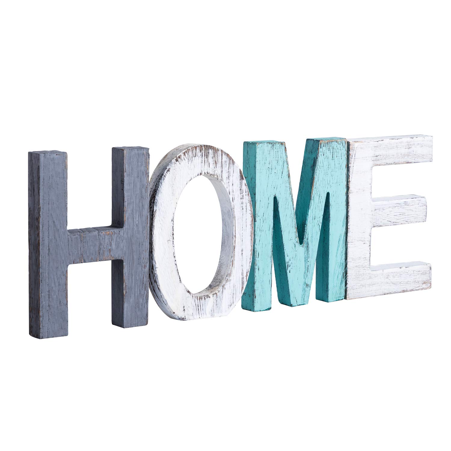 Rustic Wood Home Sign Decorative Wooden Block Word Signs