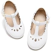 THEE BRON Girl's T-Strap Flats Toddler/Little Kid Ballet Mary Jane Party Dress Shoes