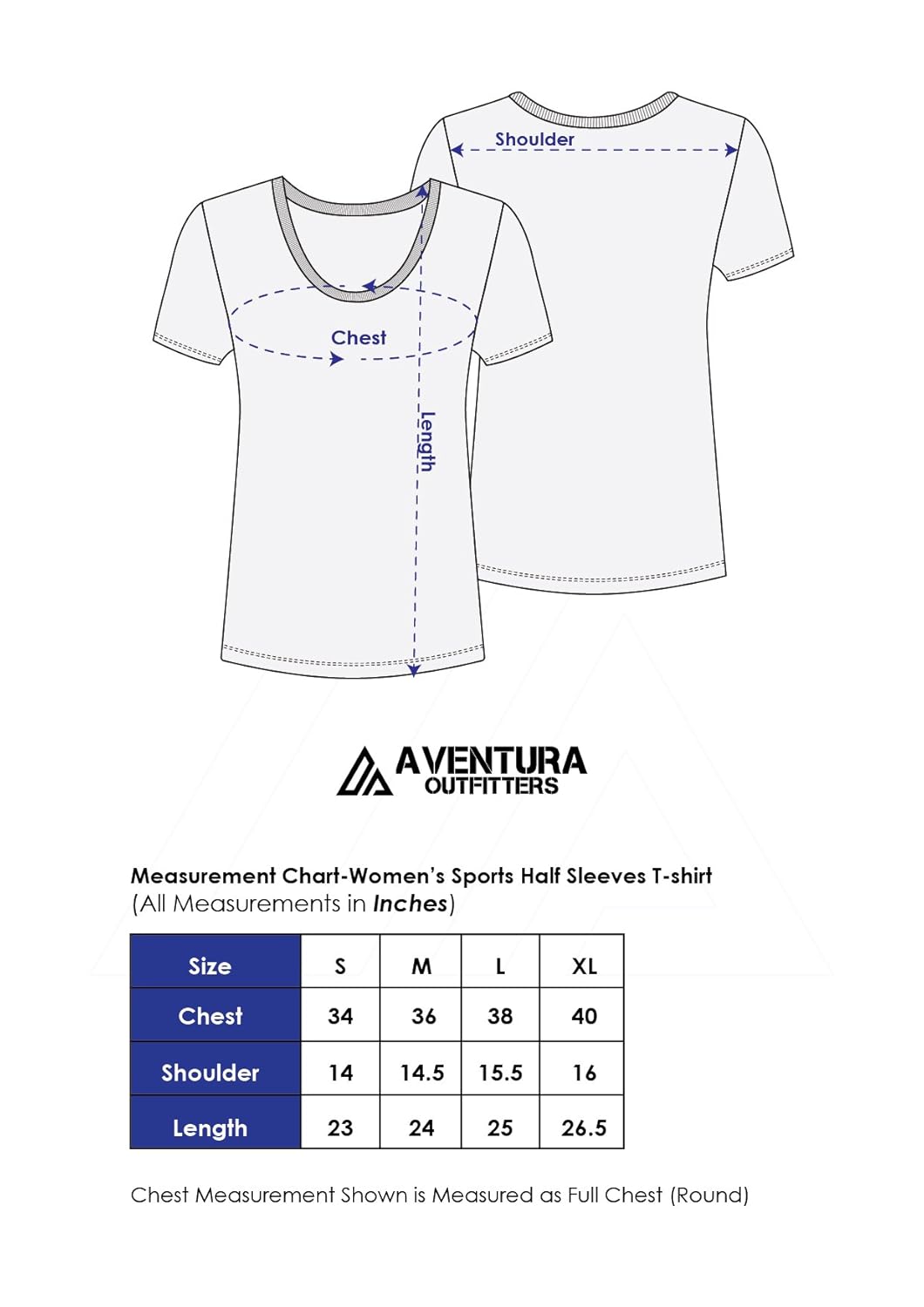 aventura outfitters women's polyester elastane t-shirt