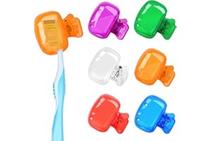 ATILOY 6 Pack Toothbrush Covers Portable Toothbrush Protector Coverings Clips Tooth Brush Storage Head Cover Cap Tooth Brush Covers for Kids Bathroom Home Travel Tooth Brush Case